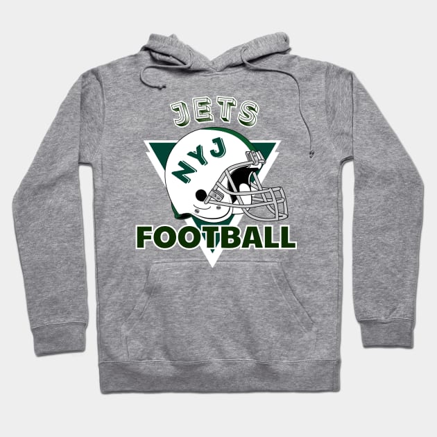 New York Football Jets Vintage Style Hoodie by Borcelle Vintage Apparel 